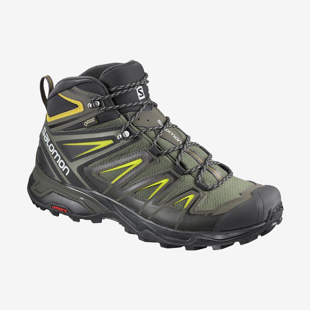 Salomon X ULTRA 3 WIDE MID GORE-TEX - Mens Hiking Boots - Multicolor - NZ (65983-WHCI)